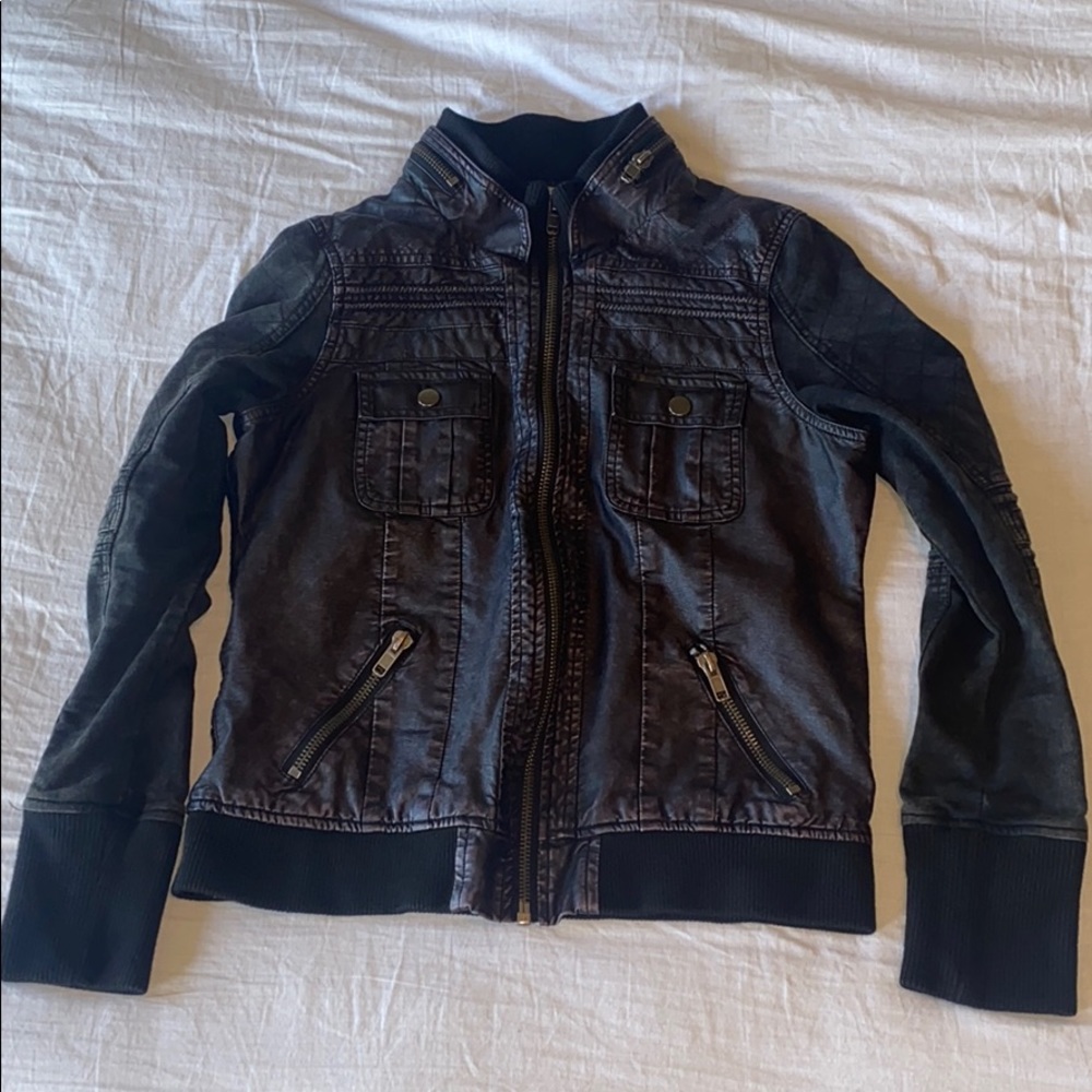 BKE Black Leather Jacket